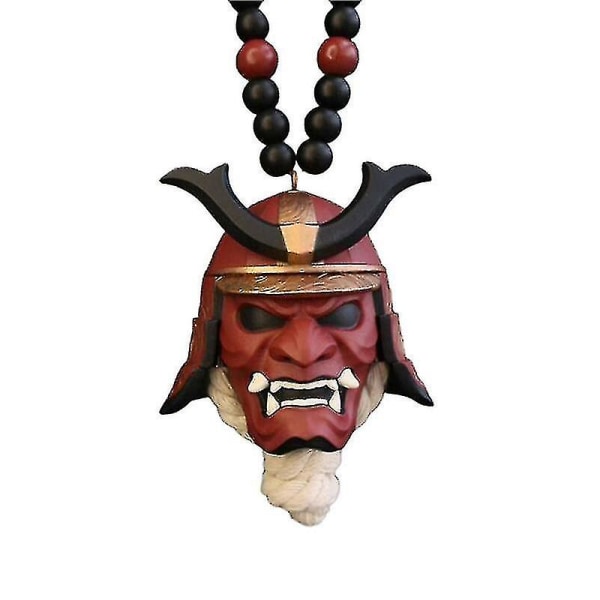 Samurai Demon Ghost Mask Bilhängande Ansiktsskyddande Bil Backspegel Pendel Bilinredning Hs