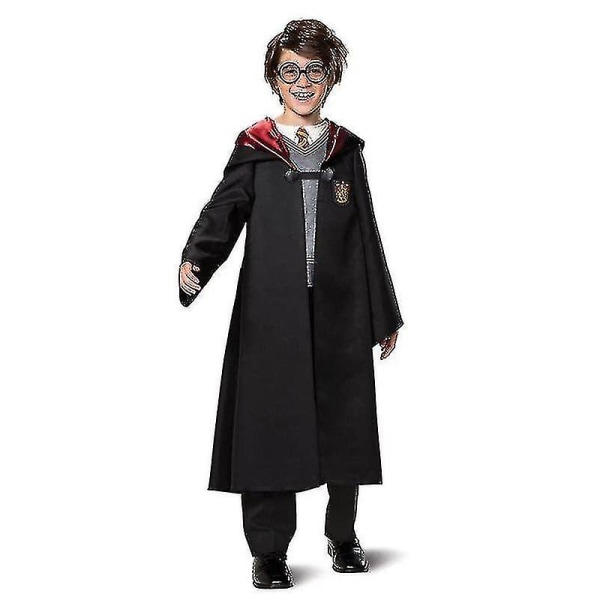 Hermione Granger kostym, Harry Potter Wizarding World Outfit för barn a boy XL
