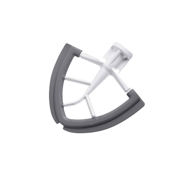 Flex Edge Beater för Tilt-Head Stand Mixer, Flat Beater Paddle med flexibla silikonkanter Skålskrapa, Vit