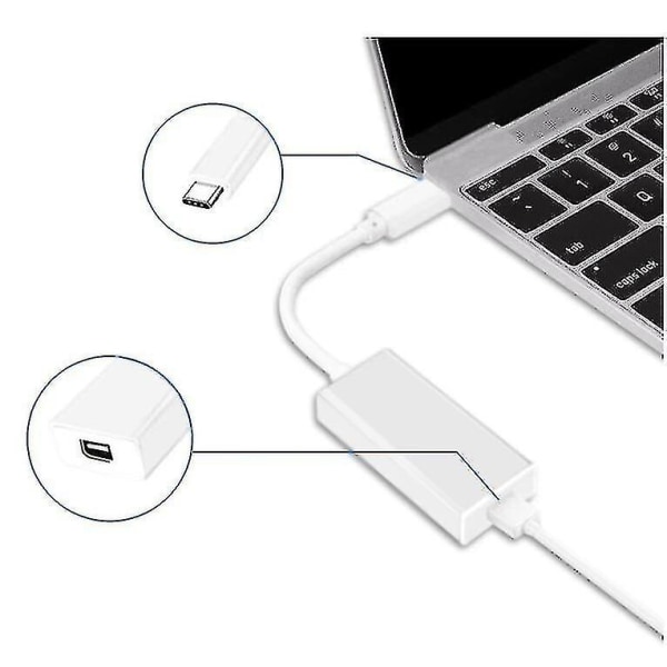 1x Thunderbolt 3 - Thunderbolt 2 -sovitin, tyyppi C -kaapeli, USB, MacBook Air Pro -lahja