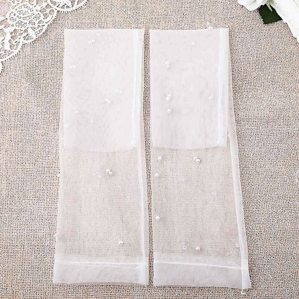 Liangnv Bryllupshansker Fingerless Perle Brudesnor Håndske For Kvinner Og Jenter - -