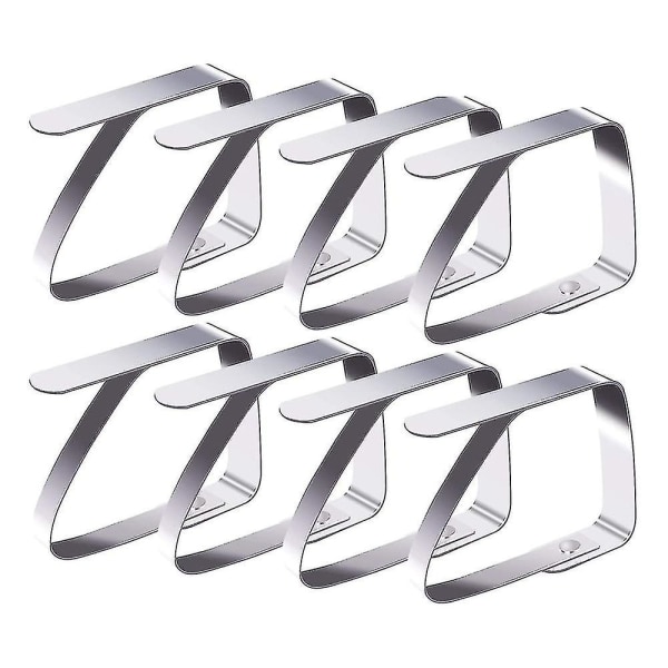 Tablecloth Clips, Set Of 8 Thickened Stainless Steel Table Cover Clamps