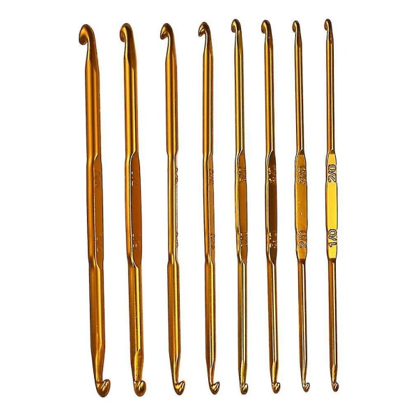 8pcs Double -claw Hook Hook, Aluminum Weaving (gold)