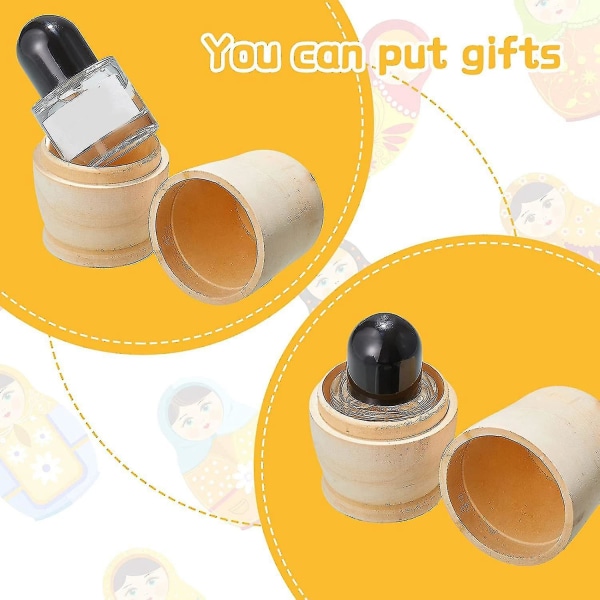 Omålade ryska dockor DIY tomma dockor ofärdiga dockor kit Matryoshka Nest
