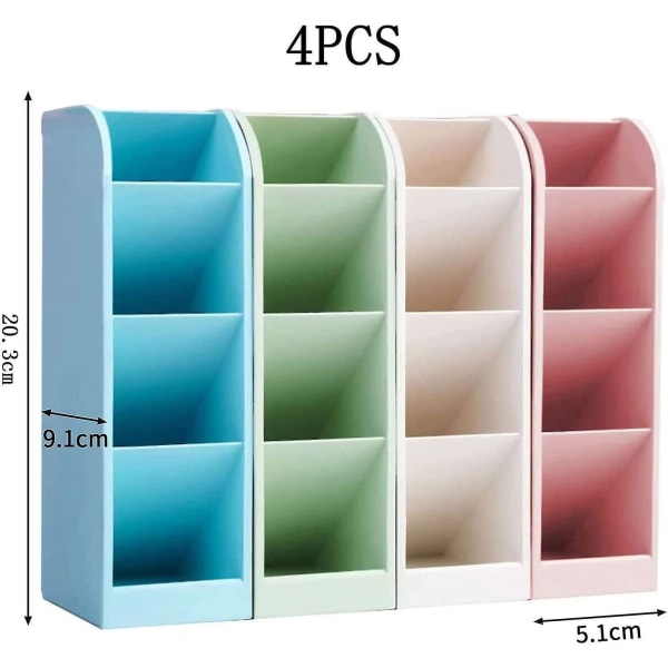 4 kpl kynätelineen järjestäjä, pöytäkynien pidike, lyijykynän säilytyslaatikko, toimistotarvikkeiden järjestäjä
