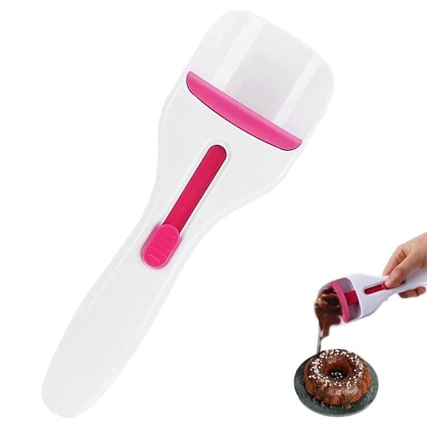 Kaksmetssked med dispenser, One-Touch-knapp för att enkelt portionera ut smet, Hembakat dispenserverktyg för bakning, Kök DIY Cupcake