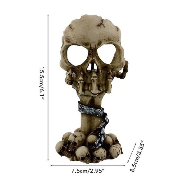 Skelett Fotoram Heminredning Skelett Ljusstake Hållare Harts Vägghängare Skrivbordshänge Livingroon Decora Skull Candlestick
