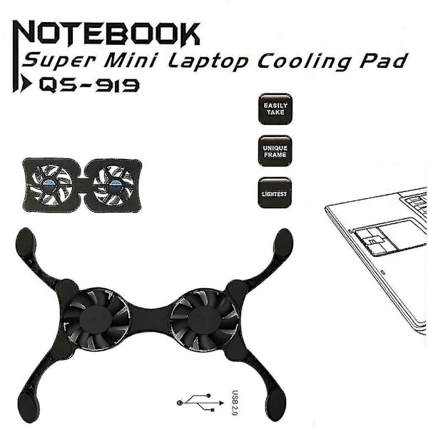 USB Port Mini Octopus Notebook Fan Køler Kølepude Til 14 Tommer Laptop