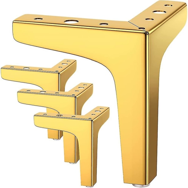 4 stycken möbelfötter i metall. Spänstig upp till 800 kg. 10 cm TV Lowboard