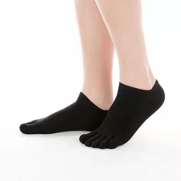 4 par olika färger Herr Toe Socks Ankle Five Finger Bomull Arch Support Löpning Crew Vandring Storlek 38-45 Sock