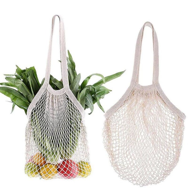 Shopping Mesh Net Tote Taske Bomuld Mesh Net String Shopping Taske Genanvendelig Foldbar Frugt Opbevaring Håndtaske Totes