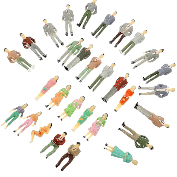 30 st Miniatyrfigurer Människor Små Människofigurer Minifigurer Miniatyrfigurer