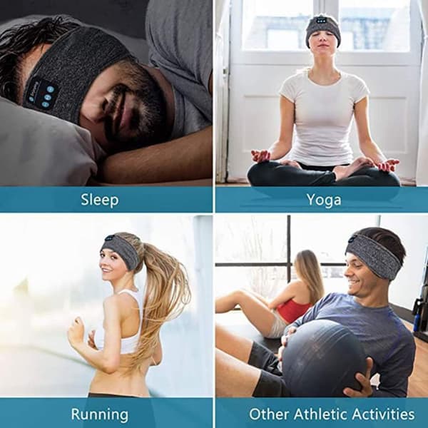 Sovhörlurar – Pannband & Ögonmask med Bluetooth-hörlurar