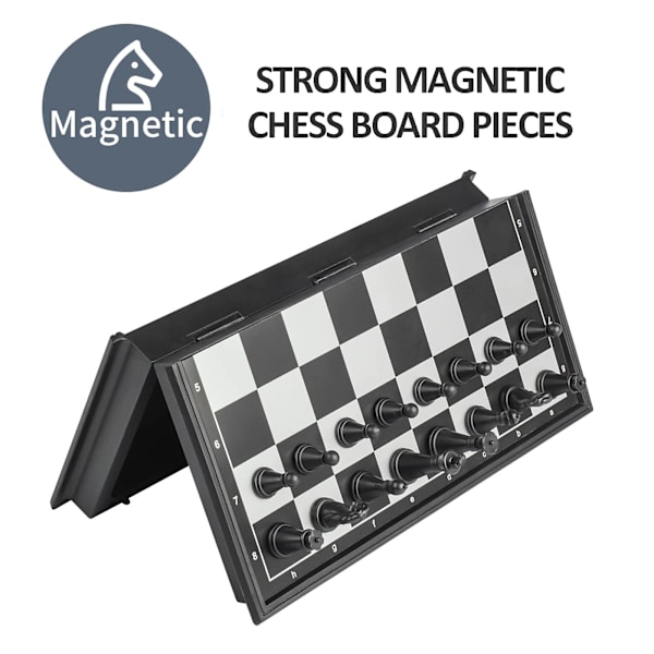Mini Schackset Resa - 7,6 Tum 3 i 1 Schack Dam Backgammon Magnetisk Reseschackset Bärbar Fällbar Brädspel