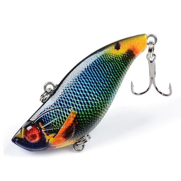 5.8cm 13.5g Vib Fishing Lures With Treble Hooks 3d Eyes Lifelike Fishing Bait Artificial Hard Bait Lure