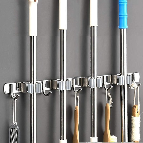 Kosterholder for veggmontering, mopp- og kostoppbevaringsorganisator