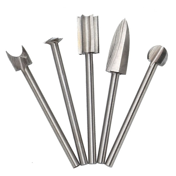 5pcs Woodworking Drill Bits Engraving Cutter Milling Root Wood Carving Tool Kit it is sturdy and durable for long term use