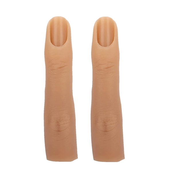 Silicone Practice Fingers for Acrylic Nails, Bendable Fake Nail Training Finger Manicure DIY Nail Art (3-2pcs)