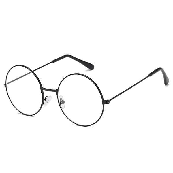 Klassinen pyöreä silmälasit Retro Circle silmälasit Kirkas linssi Metallirunko Tarvikkeet Ei reseptiä Miehet Naiset