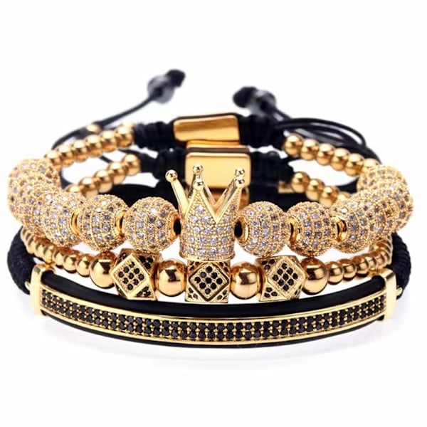 Imperial Crown King Herrearmbånd, Rustfrit Stålarmbånd til Mænd Luksus Charm Fashion Manchet Armbånd Krone Fødselsdagssmykker