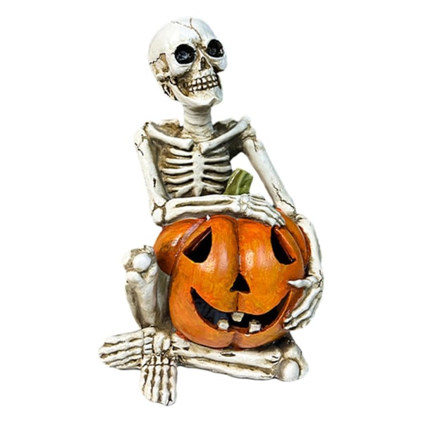 Halloween skalle prydnad Spöklik harts skelett pumpa bauble prydnad för hem halloween dekoration Y