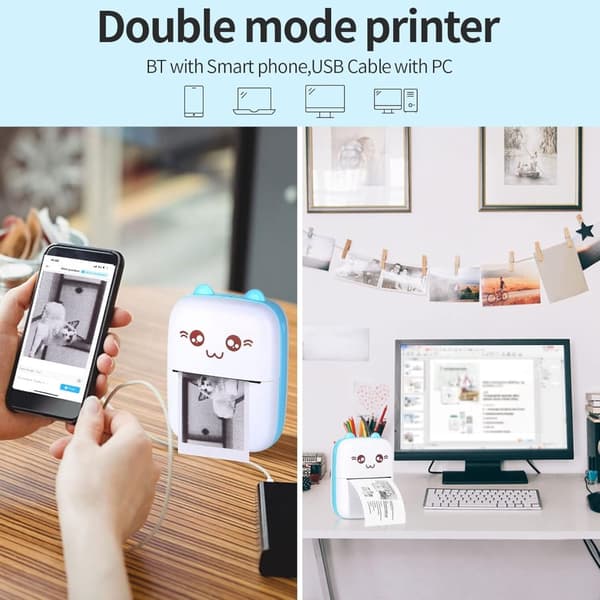 Mini Printer - Termisk fotoprinter - Mini Printer Bluetooth