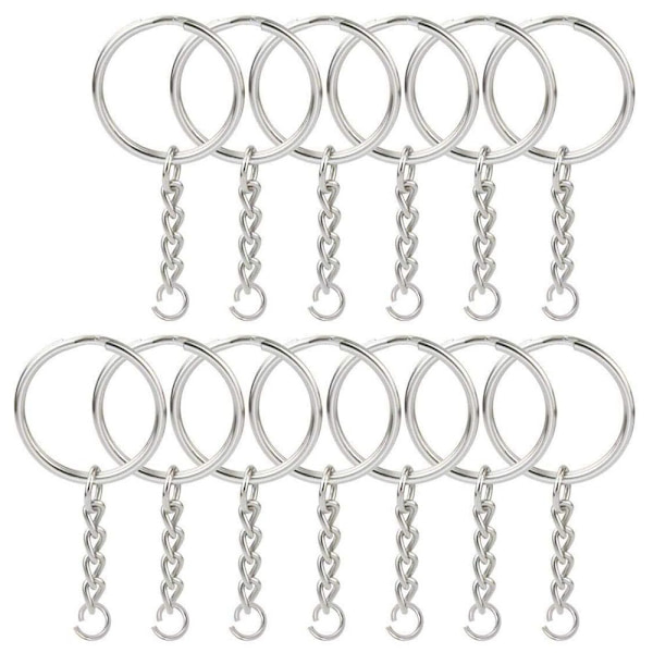 Nyckelringsringar, 100 st nyckelringar i bulk med hoppringar, perfekta för att göra nyckelringar, för DIY-hantverksprojekt