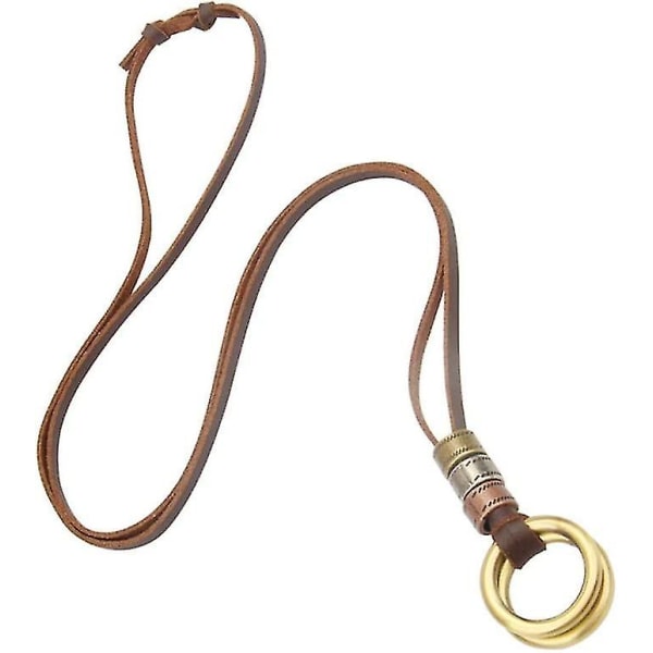 Vintage Brille Rem Strop Læder Solbriller Hals Kæde Holder Retainer Dobbelt Cirkler Halskæde