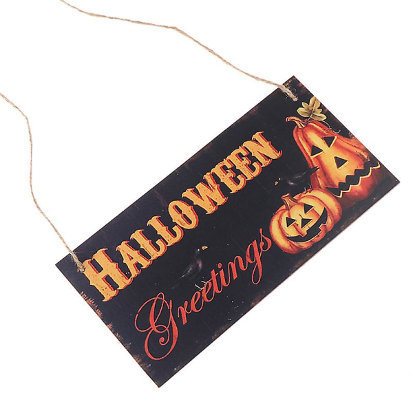 Halloween hängande skyltar Trick or Treat Skalle Häxa för inomhus utomhus dörrdekor N3