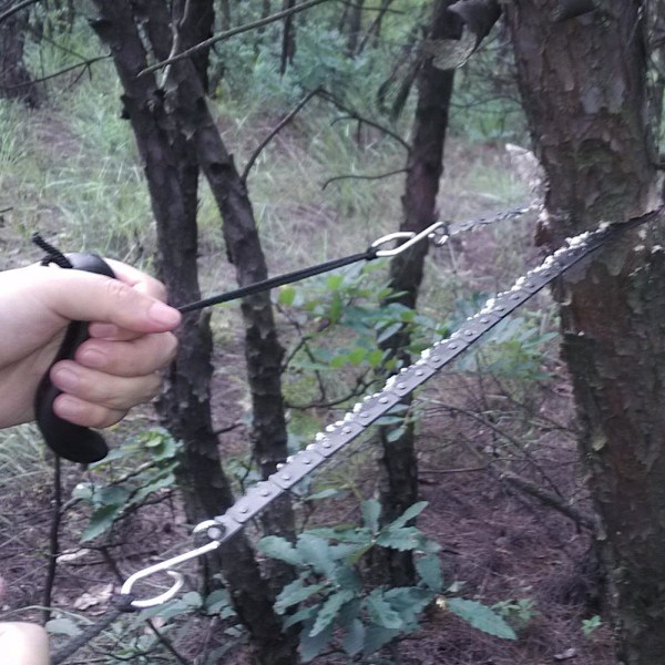 Trådsåg Lätt Bärbar Metall Manuell Kedjesåg Nöd Såg Ficka för Utomhus Nöd Överlevnad Träskärning Jakt
