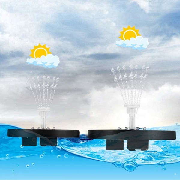 3,5W solcellsfontän, solfågelbadsfontänpump med blompanel, solvattenfontän trädgård, damm, pool