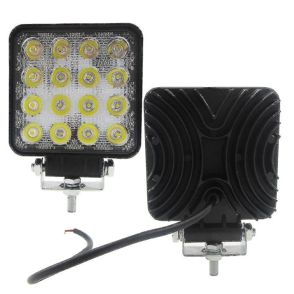 48w 6000k Led Spot Beam Kvadratiske Arbejdslys Lampe Traktor Suv Truck 4wd 12v 24v-YNP