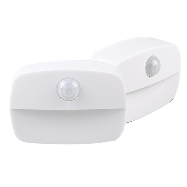 Bazhou 2 stk. LED infrarød sensor nattlys varmt lys induksjonslys nattlys automatisk LED menneskekropps induksjon smart garderobe skuff korridor