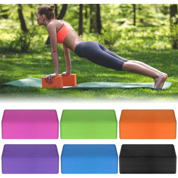 Lixada Joogablokit 2 kpl ja 1 Puuvillainen Joogahihna, Jooga Pilates -setti