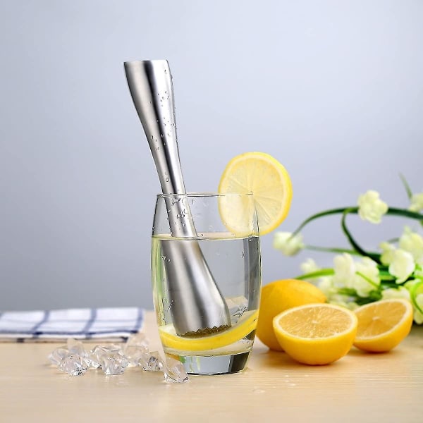 Cocktailstöt i rostfritt stål, för mosning av isbitar och frukter, 20 cm - Stil 1