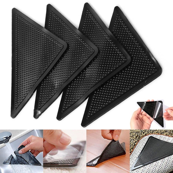 4 Pcs Carpet Non-slip Sticker, Non-slip Triangle Sticker, Non-slip Carpet Mat Tape