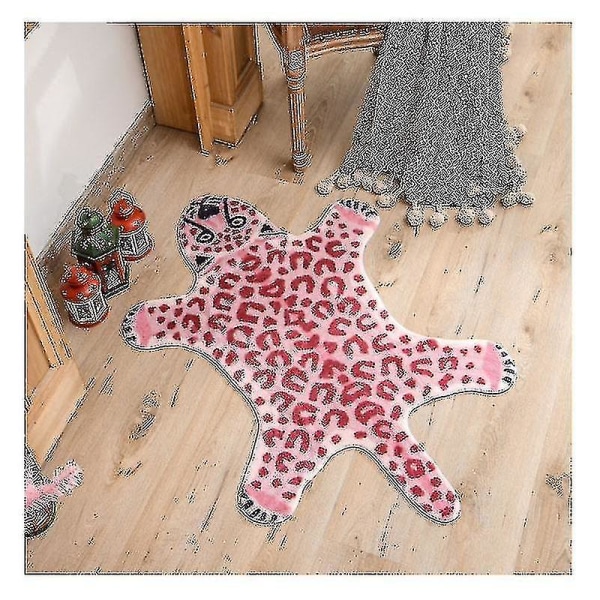 Badmattor mattor rosa imiterat leopardmönster matta halkfri matta tvättbar matta med print