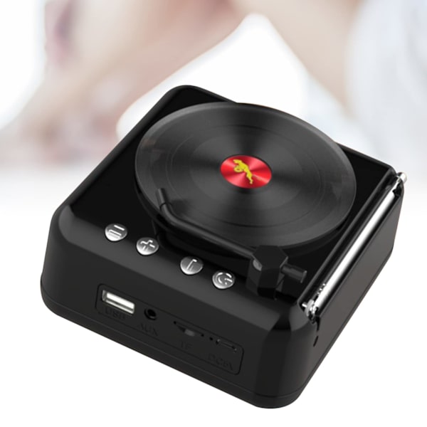 （svart）Trådløs Bluetooth-høyttaler - Bærbar Mini Soundbox-høyttalere, Bluetooth 5.0 for tapsfritt lyd, for telefoner, bærbare datamaskiner