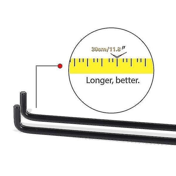 5 stk. Vinglassholder i jern, veggmontert kjøkkenoppbevaringsstativ, svart, 11 tommer / 30 cm