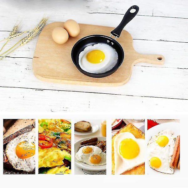 12 cm liten nonstick stekpanna för hushåll stekt ägg pannkakor rund mini kastrull