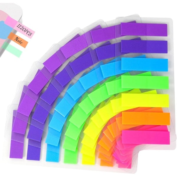 1120 st Bokmärkesetiketter, Självhäftande Notiser, Post-it Bok, Sidmarkörer