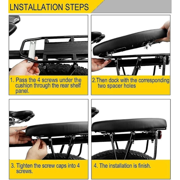 Cykel Manned Cushion Mountainbike Bakre Hylla Säte Kudde Manned Bekväm Sadel Barn Bakre Säte