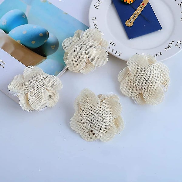 Håndlagde Burlap Blomster Til Diy Håndverk Bryllupsdekorasjon