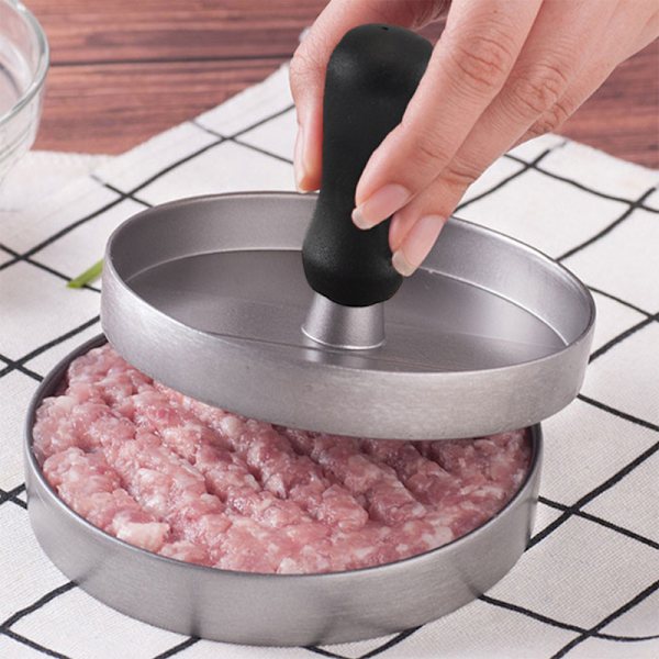 Burgerpress Patty Maker Aluminium Non-Stick Hamburgerpress Kit Burger Maker Köttfärs Veggie Hamburgerform för Kök BBQ Grill