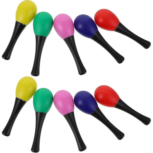 10 st Sand Hammer Mini Maracas Äggskakare Baby Rattles Shaker Leksaker Diy Musikinstrument Pedagogisk Leksak