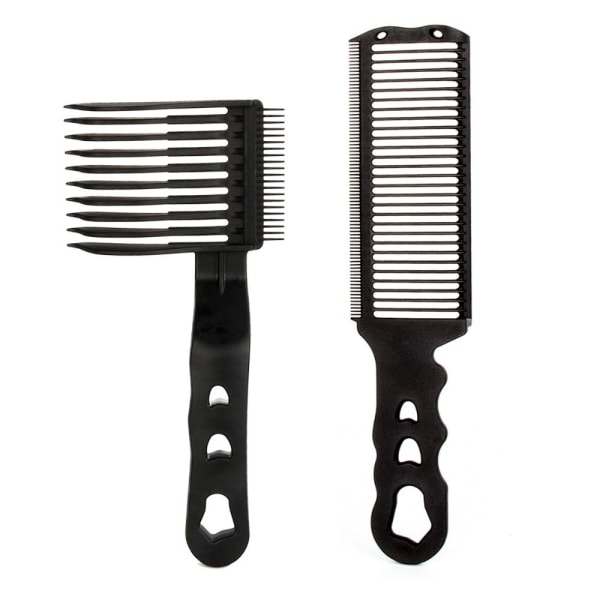 2-piece set Barber Fade Combs Hair clipping comb Curved comb