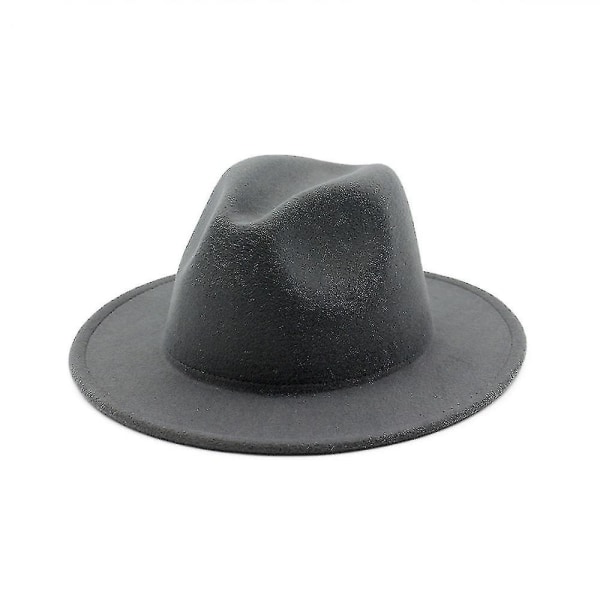 Trilby-huopahattu Fedora Cowboy Cap - harmaa