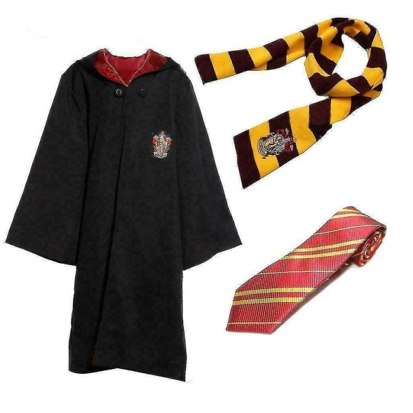 Harry Potter dräkt unisex mantel för vuxna/barn. Red 135-145cm