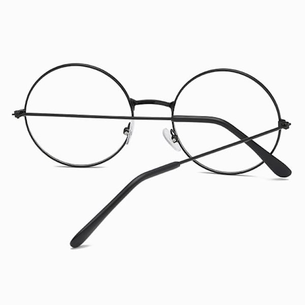Klassinen pyöreä silmälasit Retro Circle silmälasit Kirkas linssi Metallirunko Tarvikkeet Ei reseptiä Miehet Naiset
