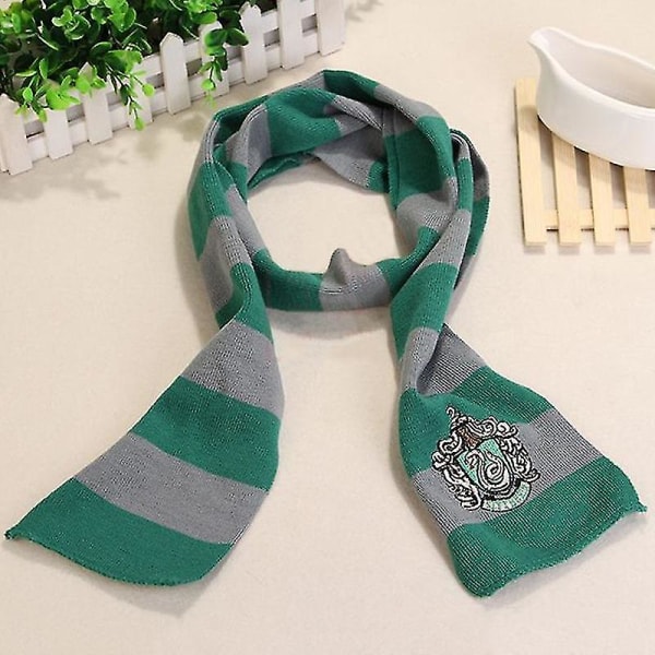 Harry Potter Scarf Gryffindor Hufflepuff Slytherin Ravenclaw Sjal Party Prop a Green
